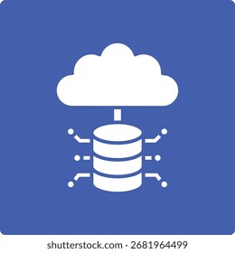 Ícone de vetor de Armazenamento em Nuvem. Pode ser usado para impressão, aplicativos móveis e da Web.