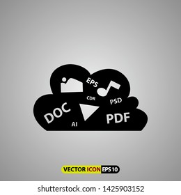 Cloud storage Vector Icon Illustration eps 10-02