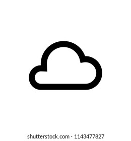 Cloud storage vector icon. Pictogram from set Smartphone Essentials. Isolated on white background