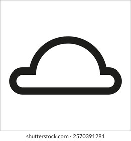 Cloud storage vector icon. Pictogram from set Smartphone Essentials. Isolated on white background