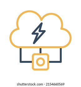 Cloud storage Vector icon which is suitable for commercial work and easily modify or edit it

