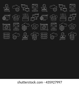 Cloud storage Vector icons set