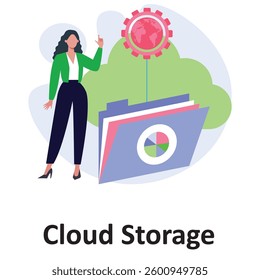 Cloud storage Vector Illustration Which can easily modify or edit

