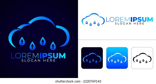 Cloud Storage Vector Logo Template