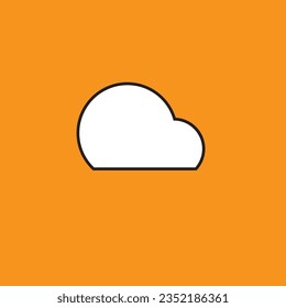 Cloud storage weather icon showing synchronization status between cloud and local data 