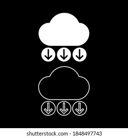Cloud storage, white cloud, ethernet