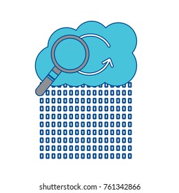 cloud storage with zeros icon image 