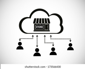 Cloud Store Illustration