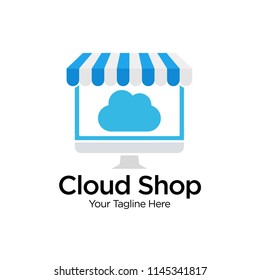 Cloud Store Logo Template Design Vector