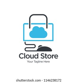 Cloud Store Logo Template Design Vector