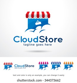 Cloud Store Logo Template Design Vector