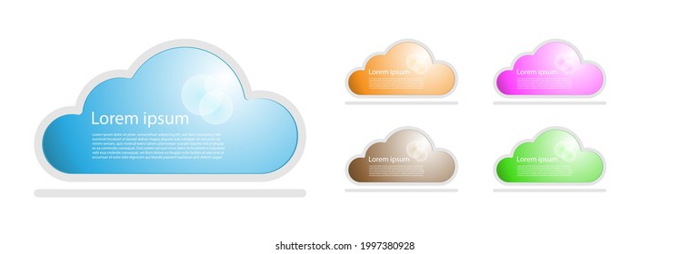 Cloud for storing information. Vector.