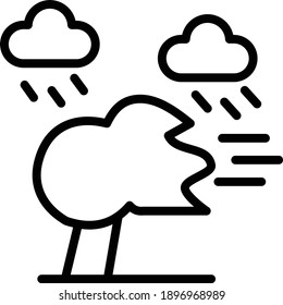 Cloud and Storm Concept, Rainy Equipment Vector Icon Design, Wet season Symbol on white background, rainfall weather Sign,
