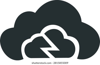 Cloud storm icon representing cyber threat