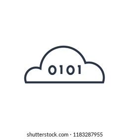 Cloud streaming icon. Isolated code and cloud streaming icon line style. Premium quality vector symbol drawing concept for your logo web mobile app UI design.