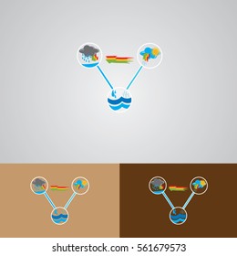 cloud structure icon logo education 