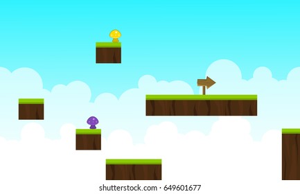 Cloud style game background collection