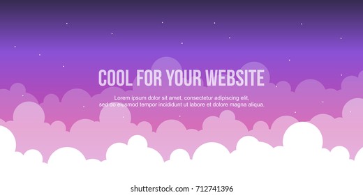 Cloud style header website collection