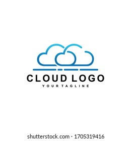 Cloud style logos and symbols
