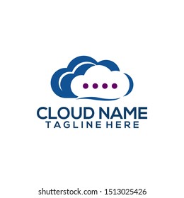 Cloud Stylish Icon Logo Symbol Template Vector