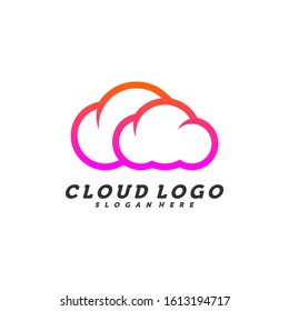 Cloud stylish logo design concept vector, Template, Creative design, Icon symbol