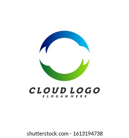 Cloud stylish logo design concept vector, Template, Creative design, Icon symbol