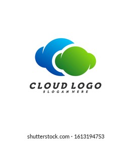 Cloud stylish logo design concept vector, Template, Creative design, Icon symbol