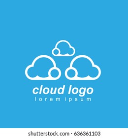 Cloud stylish logo. Icon vector template