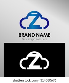 Cloud stylish logo and Z icons 