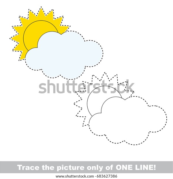 Cloud Sun Be Traced Only One Stock Vector (Royalty Free) 683627386
