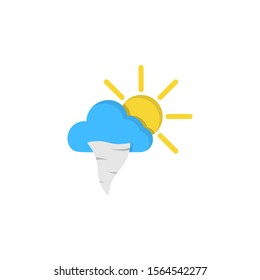Cloud sun hurricane icon. Simple line, outline vector of two color weather icons for ui and ux, website or mobile application