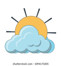 cloud and sun icon