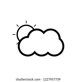Cloud sun icon