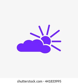 cloud, sun, icon