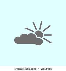 cloud, sun, icon
