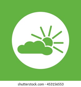 cloud, sun, icon