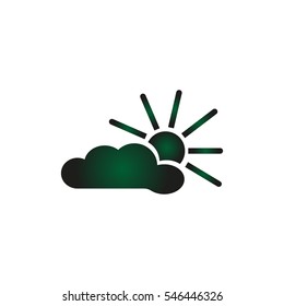cloud, sun, icon