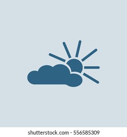 cloud, sun, icon
