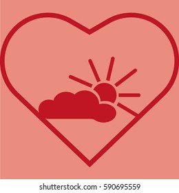 cloud, sun, icon