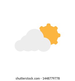 Cloud and sun icon. Cloud and rain icon. Cloud and snow icon designs.