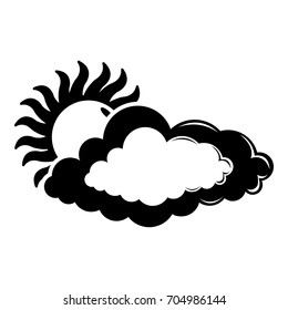 Cloud sun icon. Simple illustration of cloud sun vector icon for web