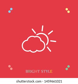 A cloud and the sun icon. The weather line.
