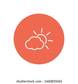 A cloud and the sun icon. The weather line.