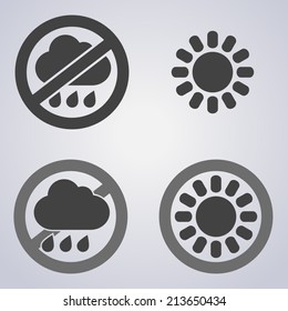 Cloud and sun icons