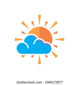 Cloud Sun Logo Icon Design