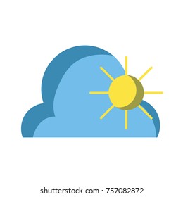 cloud with sun natural weather in the sky