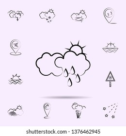 Cloud, sun, rain icon. Weather icons universal set for web and mobile