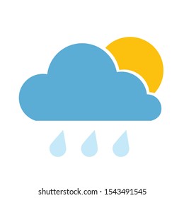 Cloud Sun Rain Icon, Weather Icon