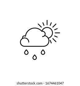 Cloud, sun, rain, weather icon. Simple line, outline vector elements of spring icons for ui and ux, website or mobile application