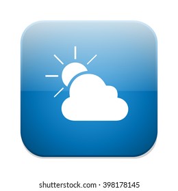 Cloud and sun sign icon. Weather symbol.